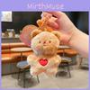 Brown Playful Plush And Pink Bear Keychain Fun And Stylish Key Accessory Holder