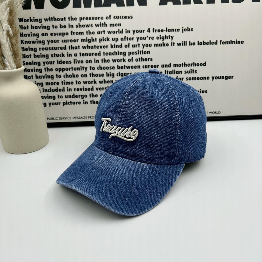 New Fashion Casual Versatile Denim Baseball Cap Men's and Women's Spring and Summer Trend Brand Letter Embroidered Cap
