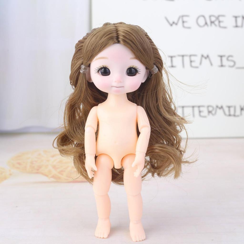 BJD Кукла 15 см: Голая, Многосуставная, с 3D Реальными Глазами - Только Аксессуары, Милая Выразительная Кукла для Коллекционеров