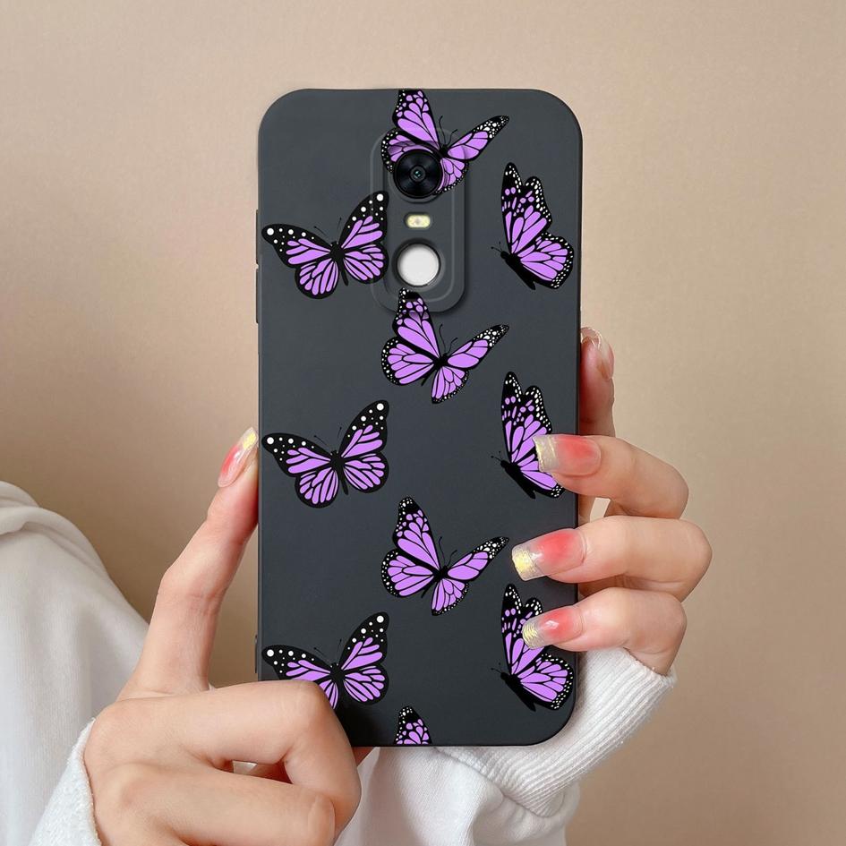 Подходит для Redmi Note 7S 10 10S K80 7 8 9 9T 10T 9S Pro Max Plus Новый чехол Pretty Butterfly Sunflowers Жидкий силиконовый противоскользящий чехол для Redmi Capa