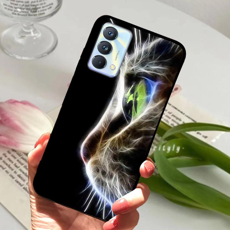 Для чехла Realme GT Master Case Edition Животные Мультфильмы Мягкий Силикон Funda для Телефона Realme GT Master Explorer Чехол Черный Coque