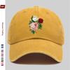 pc Creative White Rose Floral Print Baseball Cap Breathable and Lightweight HipHop Hat with Red and Pink Flower Patterns Wom