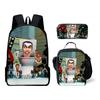 Skibidi toilet man schoolbag titan monitor man backpack satchel pencil case three-piece set