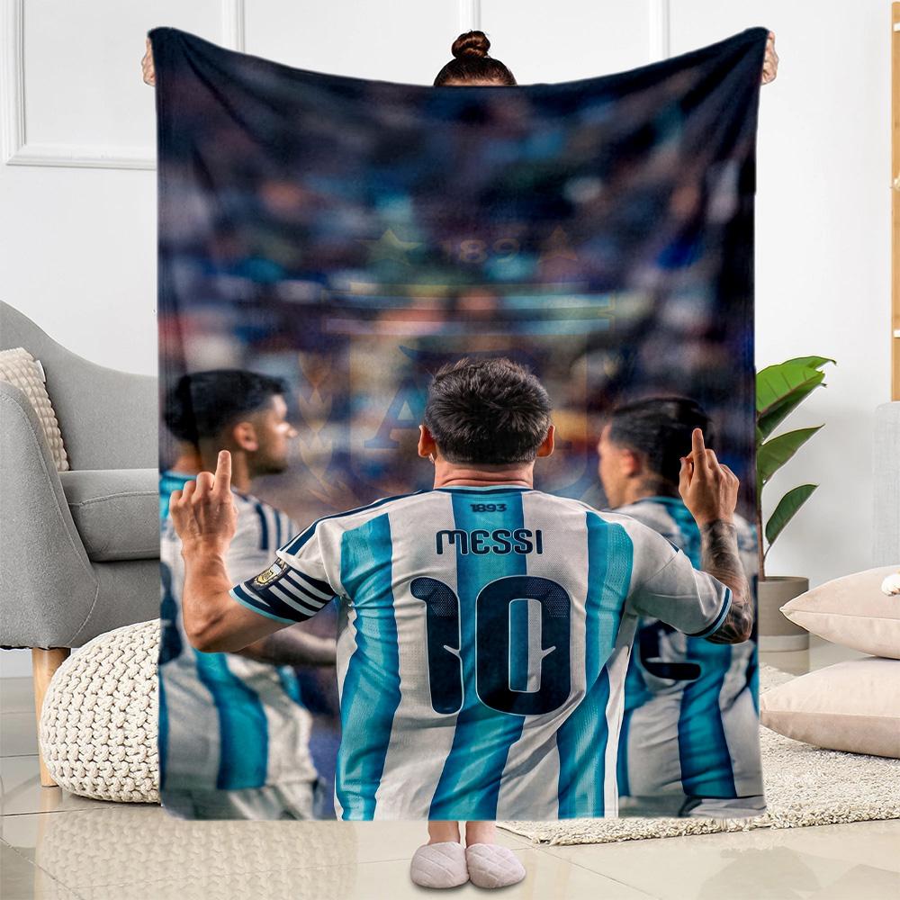 Messi 518 Blanket Durable Comfort Suitable for Chair Couch Office Chair All-Season Use Warmthful Decor Gift for Travel Home Birthdays
