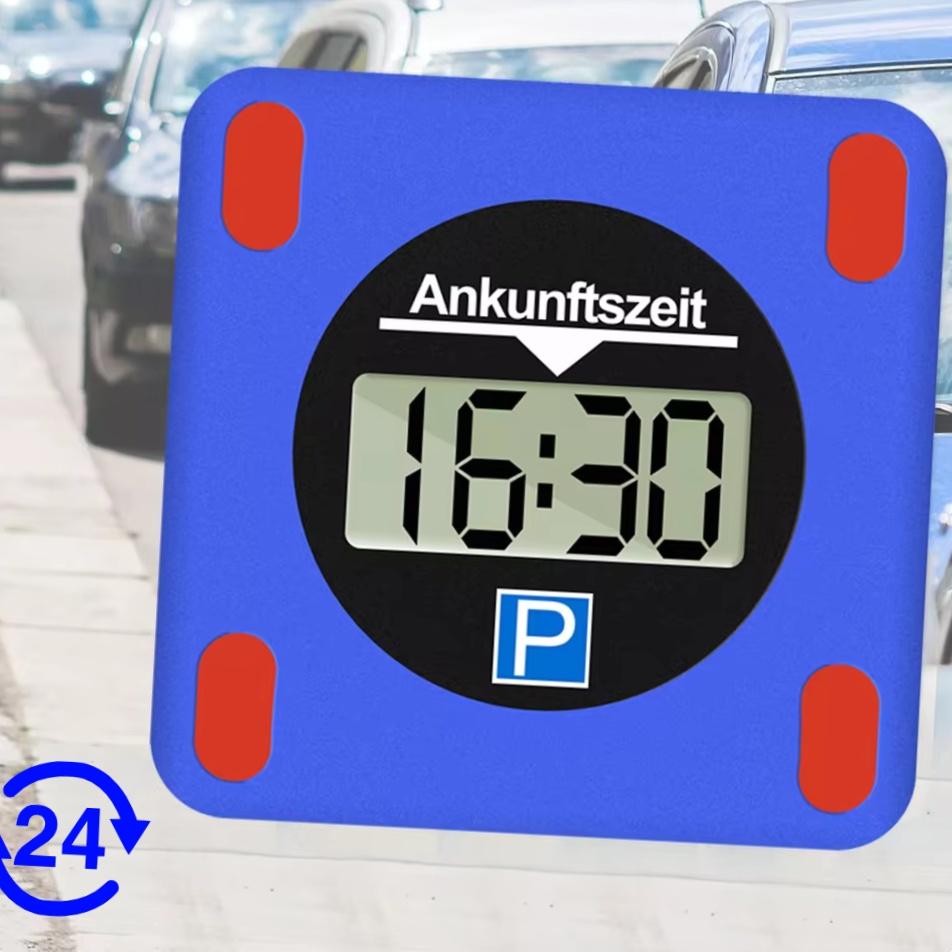 1 шт. Таймер парковки Автомобильный Профессиональный ЖК-дисплей с двойным экраном Таймер парковки Временная парковочная карта Аксессуары для интерьера Без аккумулятора