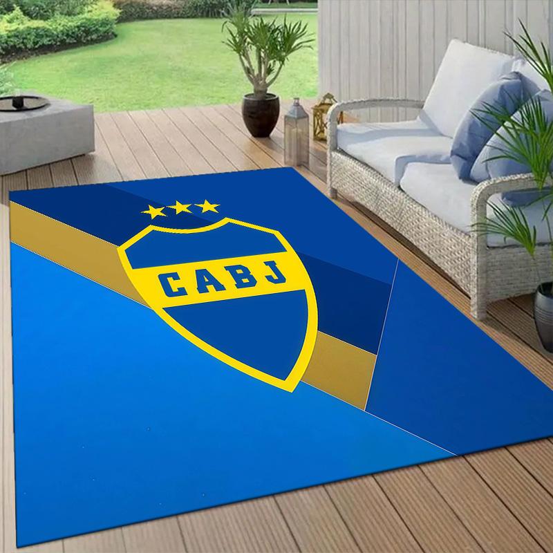 Club Atletico Boca Juniors3 Flannel Pattern Square Carpet,Area Rug,Carpet Rug for Living Room Bedroom Sofa Playroom Decor,Non-slip Floor Mat