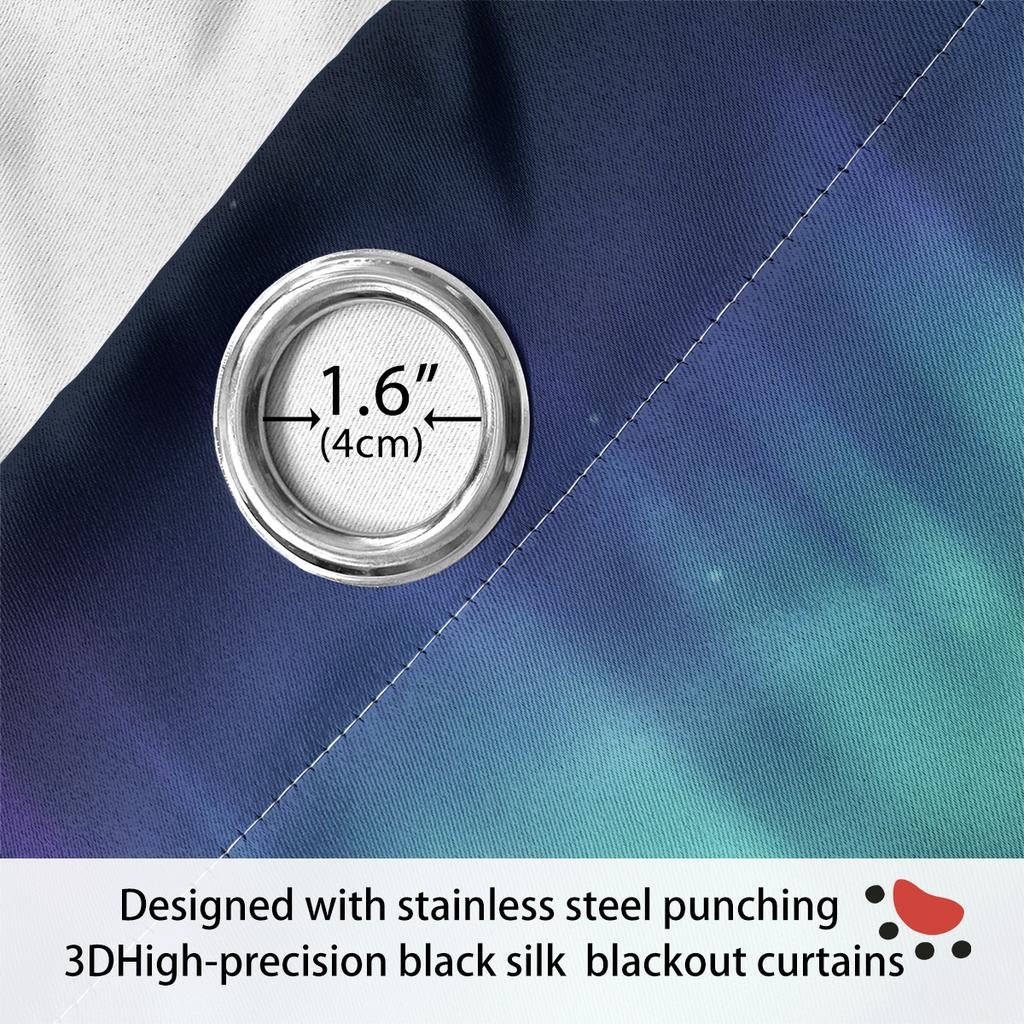 2-компонентная перфорированная штора из полиэстера с высокой степенью затемнения, двухсторонняя матовая, левая и правая сторона, красивый скандинавский пейзаж, полярное сияние