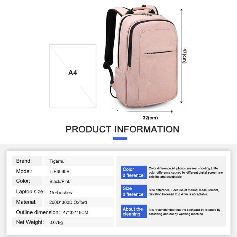 Tigernu, женские модные мужские рюкзаки с зарядкой через USB, 15,6 дюйма, противоугонные женские рюкзаки Laotop для девочек, 2020, для подростков