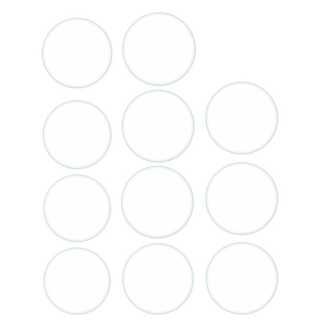 11Pcs Flat Watch Lens High Durability Easy Operation Small Size Professional Watch Glass Lens for