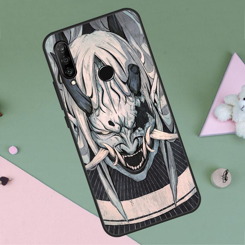 Samurai Oni Mask For Huawei Nova 9 10 SE Y91 Y61 Y90 Y70 Y60 Y72 12s 12i 11i 7i 8i P60 Pro P30 P40 Lite Case