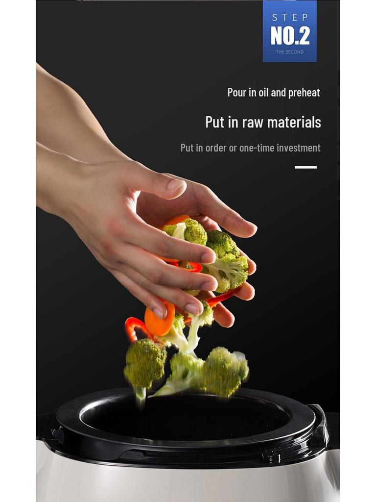 110V Multifunctional Stir-Fry Robot: Fully Automatic, Intelligent Drum-Type Pan for Home and Commercial Use