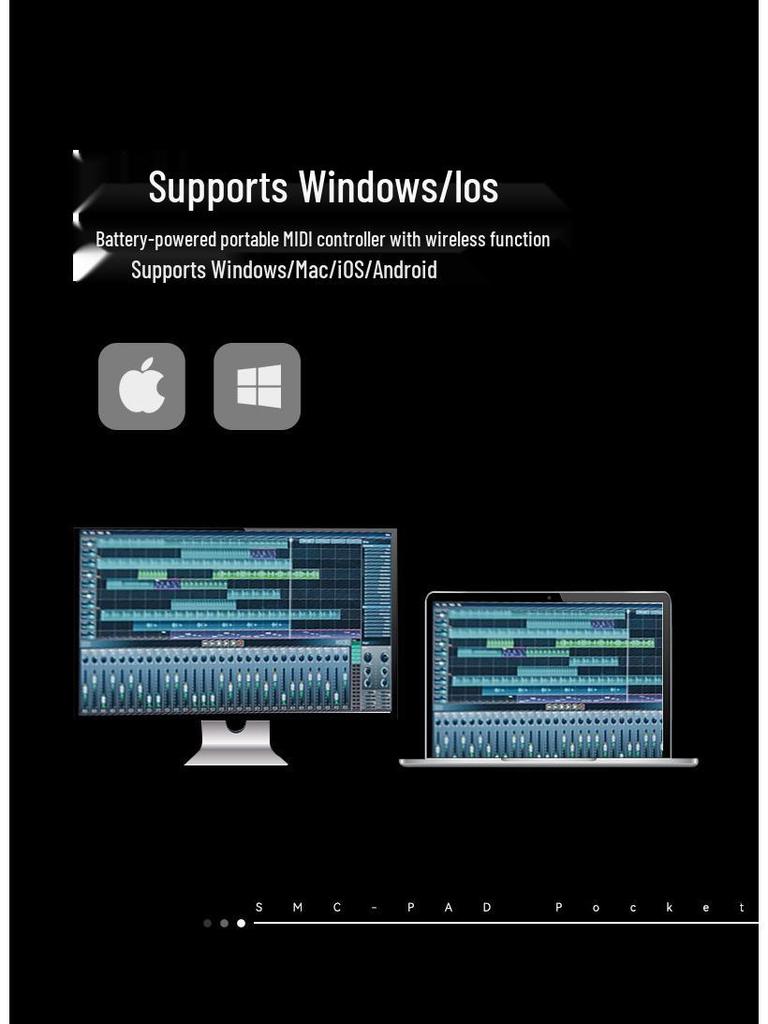 M-VAVE SMC-PAD Portable RGB MIDI DJ Pad Keyboard