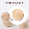 5 Pieces Wood Balls Wooden Jewelry Making Practical Art Round DIY Projects Unfinished