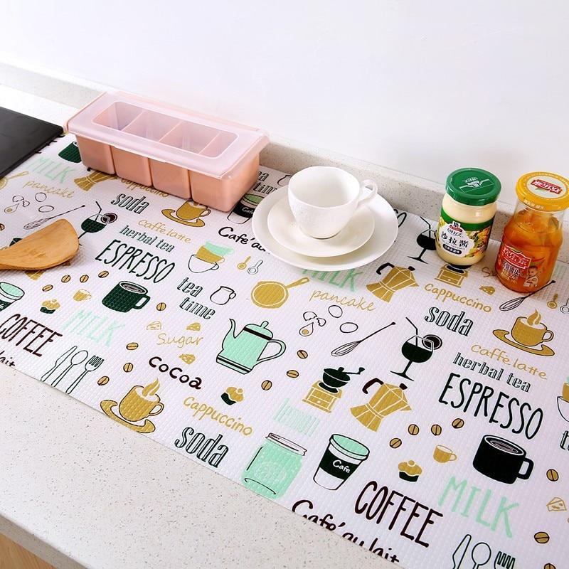 Can Cut Table Mat Drawers Cabinet Shelf Liners Cartoon Cupboard Placemat Waterproof Oil Thickened Kitchen Stickers