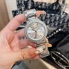 New Simple Steel Band Watch Casual Fashion Calendar Ladies Steel Band Watch Niche Water Diamond English Watch