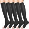 Set of Compression Moderate Graduated Compression Sleeping Office Toeless Daytime and Nighttime Stockings for Women and Men [MOOKISOO] [Expertly