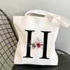Ladies Travel Shopper Handbag Letter Print Eco Canvas Sac Shopping Female Beach Tote Bag Reusable Shoulder Bag for Women