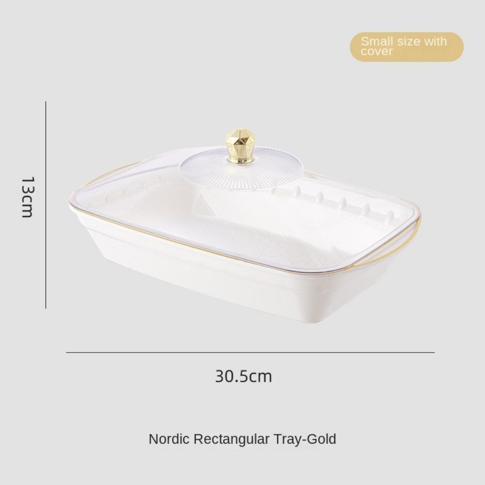 Transparent Buffet Food Tray Large Capacity Storage Box New Fruit Plate  Desktop Storage