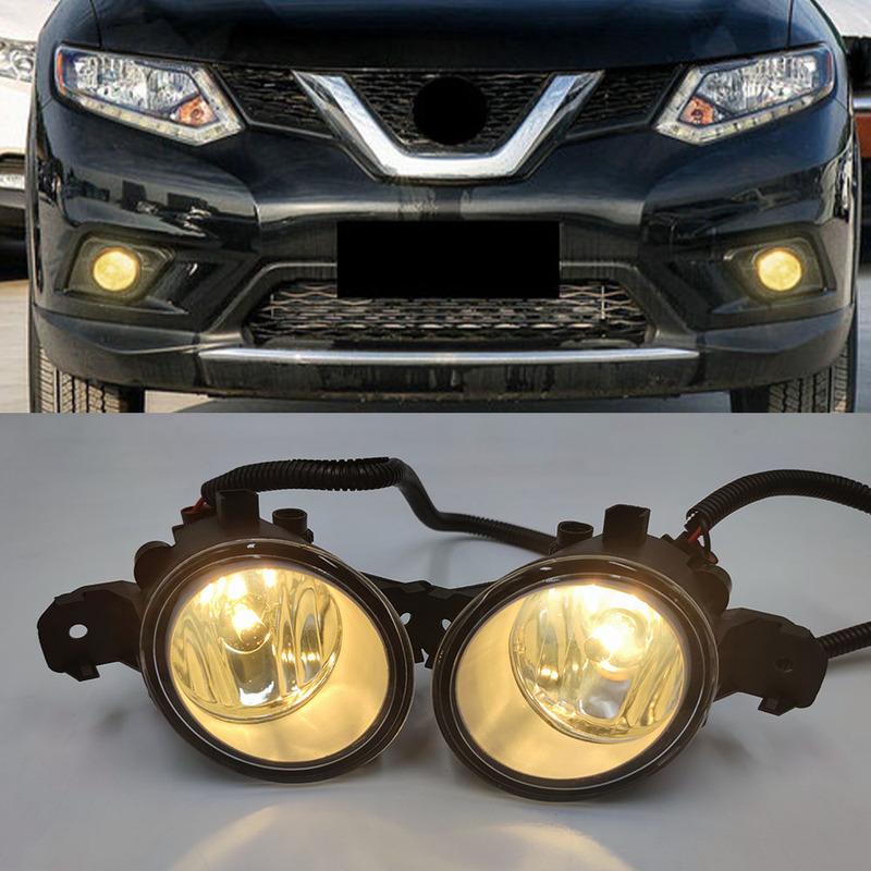 1 комплект светодиодных противотуманных фар для Nissan X Trail X-Trail T32 Rogue 2014 2015 2016, противотуманные фары, жгут переключения, крышка проводки, галогенные противотуманные фары