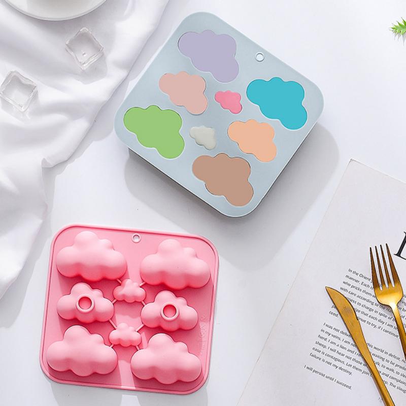 Форма для выпечки шоколада в виде облака разных размеров, силиконовая форма в виде геометрического кубика льда, конфет, печенья, желе, декора торта, мыла, свечей, подарков