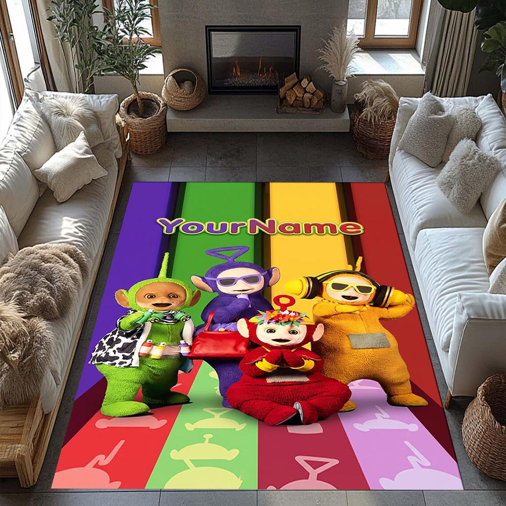 Teletubbies Customize Your Name Area Rug Design for Bedrooms Outdoor Living Rooms Foyer Antislip Carpet Office home decor