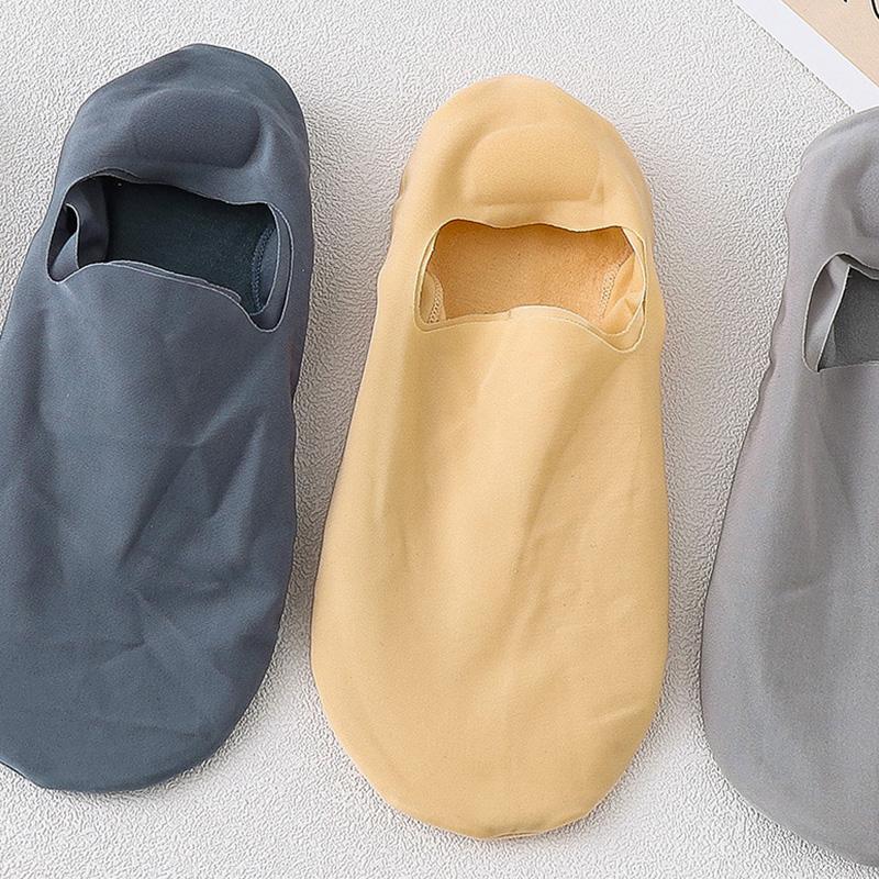 Новые летние невидимые носки для мужчин из нейлона Ice Silk нескользящие носки без следов повседневные дышащие классические мужские носки дышащие