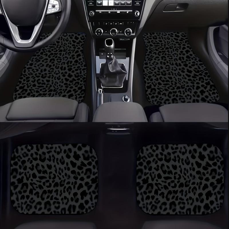 Комплект автомобильных ковриков с леопардовым принтом, всепогодный, универсального размера для передних и задних сидений, подходит для внедорожников, лимузинов, грузовиков
