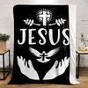 Jesus Cross Dove Blanket  Printed Blanket for Living Room Bed Couch lunch break Soft Cozy Blanket for Friend's festival Gift