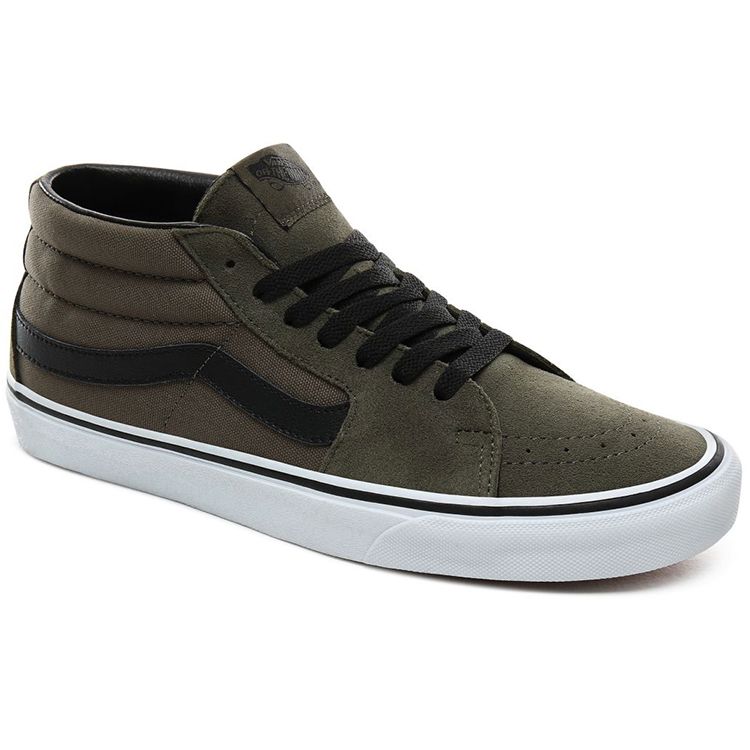 Vans SK8 Mid Unisex Skate Shoes Dark Green Retro Casual VN0A3WM30FI