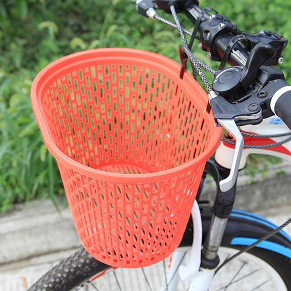 Разноцветная детская корзина для велосипеда, пластиковая студенческая передняя корзина, задние велосипедные аксессуары
