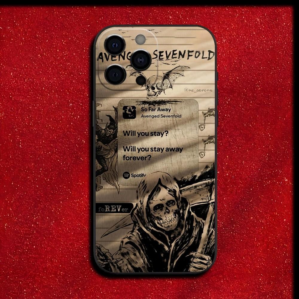 Чехол для телефона A-Avenged S-Sevenfold A7X для iPhone 16,15,14,13,12,11,Pro,X,XS,Max,XR,Plus,Mini Мягкий черный чехол