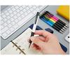 12pcs Blue Color Ballpoint Pen 0.7mm Roller Ball Classic Office Stationery School Supplies A6269
