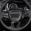 5pcs Carbon Fiber Car Steering Wheel Decor Cover for Dodge Charger 2015-