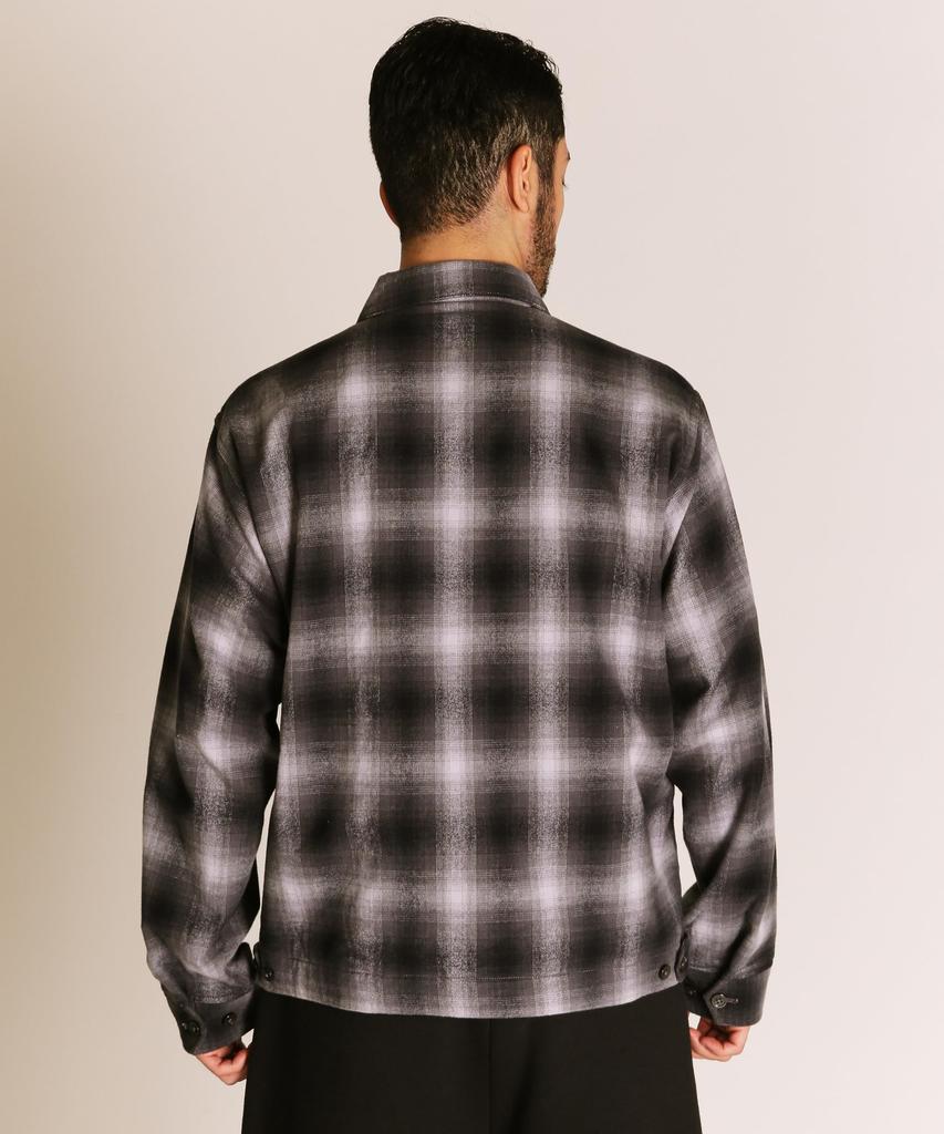 Куртка Schott OMBRE, Мужская куртка с омбре-клеткой, Размер 2XL, 010, Черный, 782-5252005