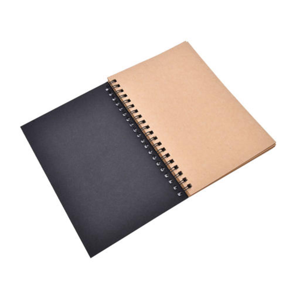 Kids Gift Retro Sketch School Stationery Coil Spiral Bound Notebook Art Paper Sketchbook Crafts
