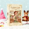 Florist Life Advent Calendar 24 Days Daily Bloom Countdown Calendar Gift Box with 24 Florist Theme Acrylic Hanging Ornament Holiday Party Favors Gift
