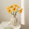 Оранжевая искусственная гербера, цветок, лепестки с эффектом реального прикосновения, цветок, домашний свадебный декор, желтая композиция из искусственных цветов