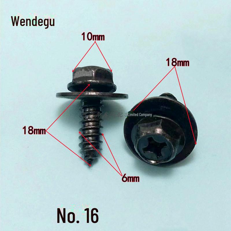 Универсальные высокопрочные винты для шасси, решетки радиатора, крыла, фары и водяного бака