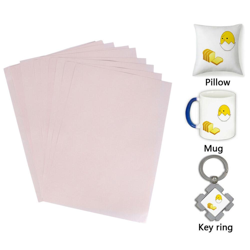 10pcs/set A4 Heat-Press Transfer Paper T-Shirt Iron-on Fabric Inkjet Printer Mug