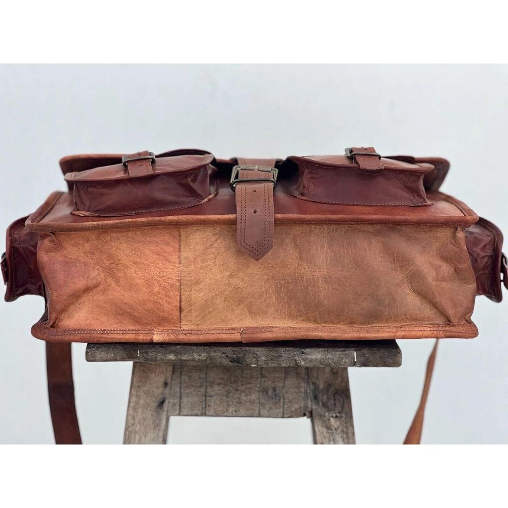 Кожаный портфель Винтажный мужской мессенджер Наплечная сумка для ноутбука