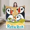 Плед Puffin Rock, качественный, очень мягкий, зимний, для детского дома, модный, для кровати.