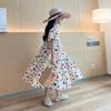 Fashion Summer Girls Dress Dot Beach Long Dress For Girl Bohemia Children Princess Loose Dresses Costume Teen 8 10 12 14 Y