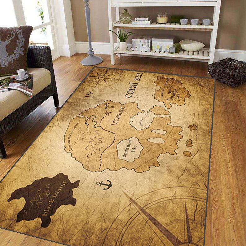Ковер с навигационной картой древнего мира для гостиной, мягкий фланелевой коврик для спальни, противоскользящий коврик для ванной комнаты, детский игровой коврик