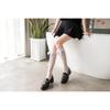 White Bow Calf Socks Stockings Summer Lolita Lolita Socks Women's Medium Tube Socks Jk Jacquard Love Tube Socks