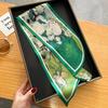 New Oil Painting Hair Ribbon Scarf For Women Silk Scrunchies Hair Bands Neck Tie Skinny Bag Scarfs Bandana Accessories Headware