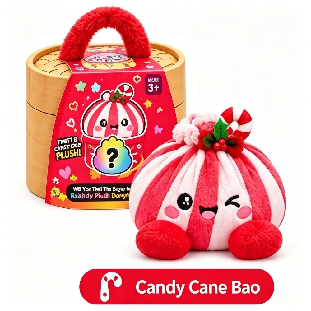 Fidget Giant Christmas Dumpling Pillow Soft Stuffed Steamed Bun Toy Kids&Adults Gift