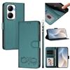 Happy Heart Pattern Magnetic Closure Vegan Leather Phone Case with Wrist Strap For Huawei Mate 60