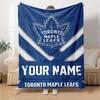 Name Custom Toronto Maple Leafs Print Flannel Blanket High Quality Warm Comfortable Cover for All Seasons Perfect for Gifts Home Decor