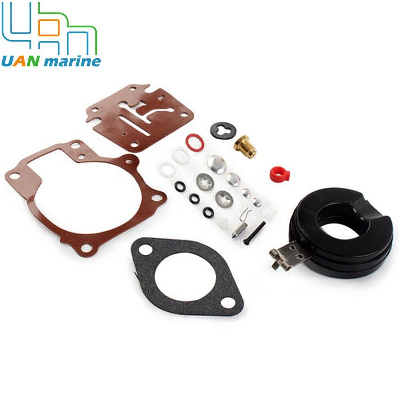 0396701 Ремонтный комплект карбюратора с поплавком для лодочных моторов Johnson Evinrude 20 25 30 35 40 50 55 60 65 70 75 л.с. 392061 398729