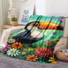 1PC Cute Toucan Art Print FlAannel Blanket, High quality Comfortable for All Seasons, Home Decor, Warmth and Comfort